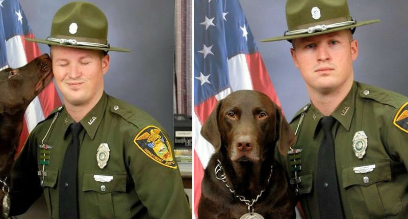 K-9 Officer Can’t Stop Kissing Handler During Photo Shoot